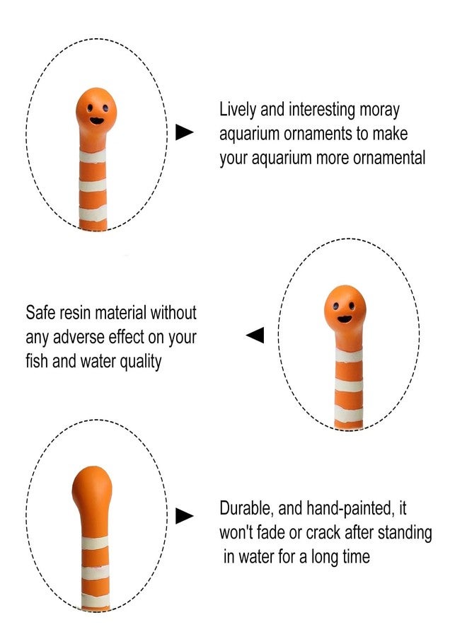 Pmeixcy 2 PCS Fish Tank Accessories,Mini Aquarium Ornaments,Cute Resin Creative Submerged Moray EEL Aquarium Decoration Fish Tank Landscape Decoration for Freshwater Saltwater. - Image 3